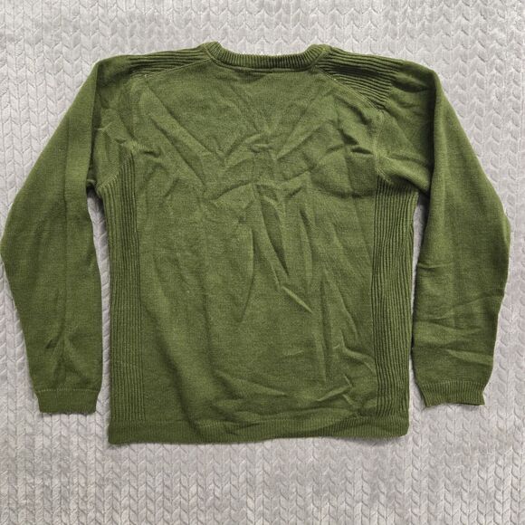 Thor MX Motocross Crewneck Knit Sweatshirt Mens Size XL Army Green Wool Blend - Picture 8 of 8